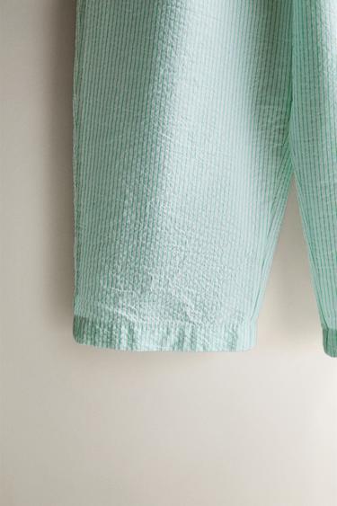 CHILDREN'S STRIPED PYJAMAS - Ecru / Green by Zara - Image 4