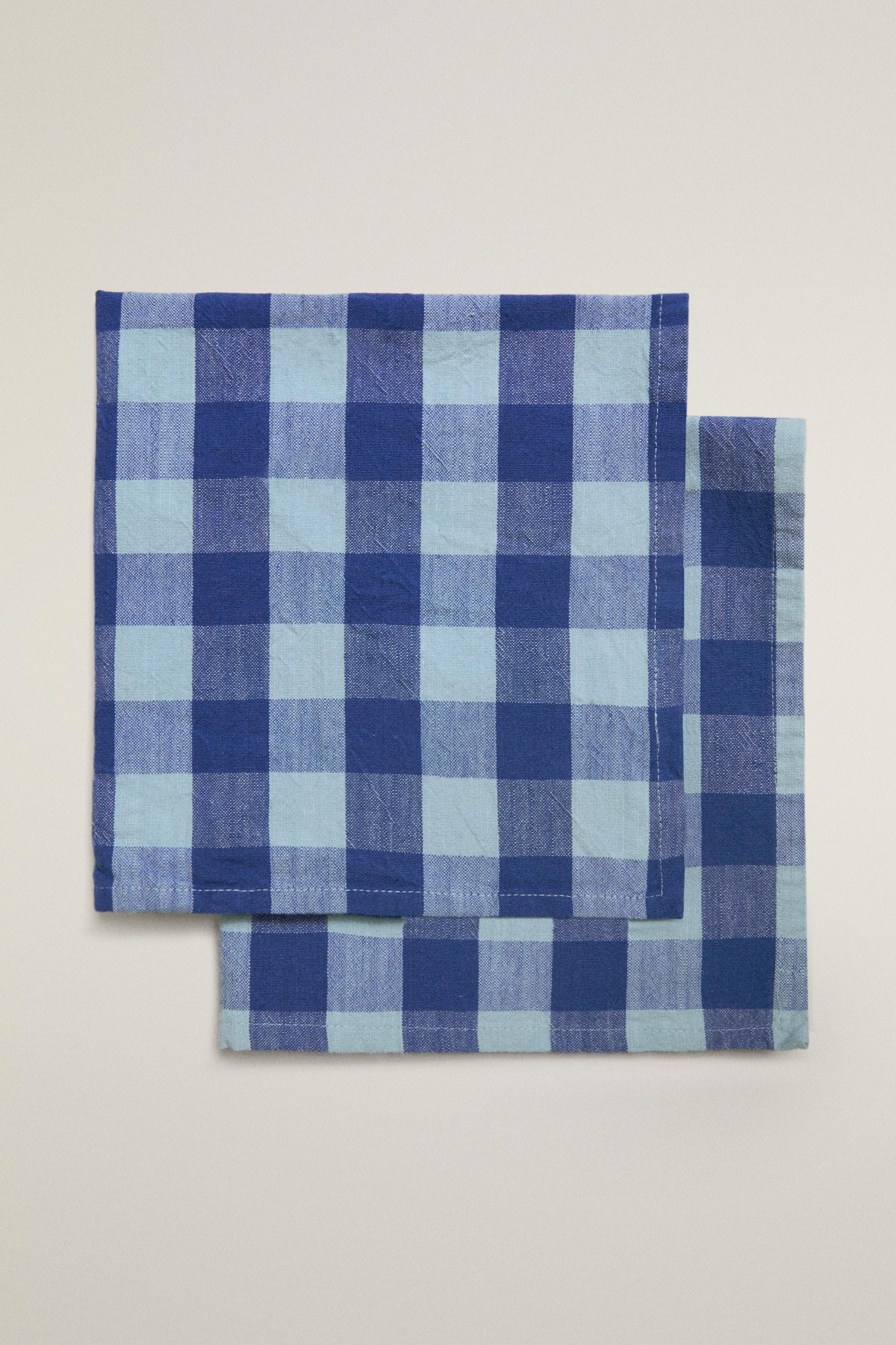 CHECKERED NAPKINS (PACK OF 2)