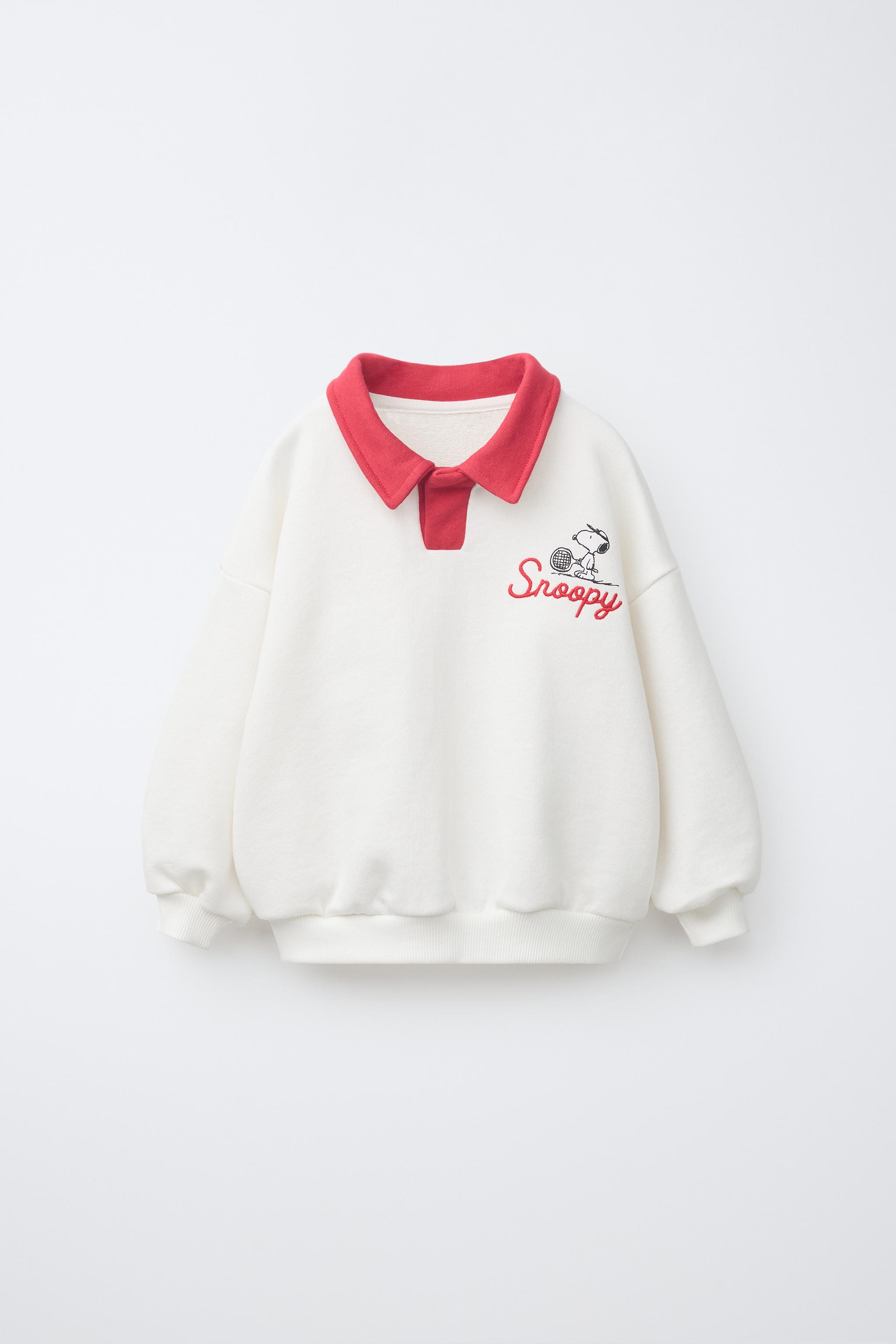 EMBROIDERED SNOOPY PEANUTS™ POLO SWEATSHIRT