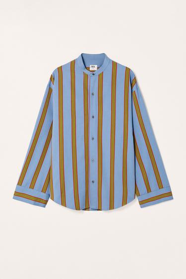 CHEMISE À RAYURES LIMITED EDITION - Bleu / Vert de Zara