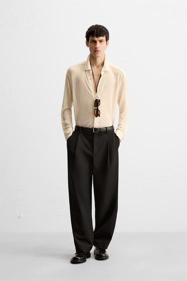 CAMISA ESTRUCTURA SEMITRANSPARENTE - Crudo de Zara - Imagen 0