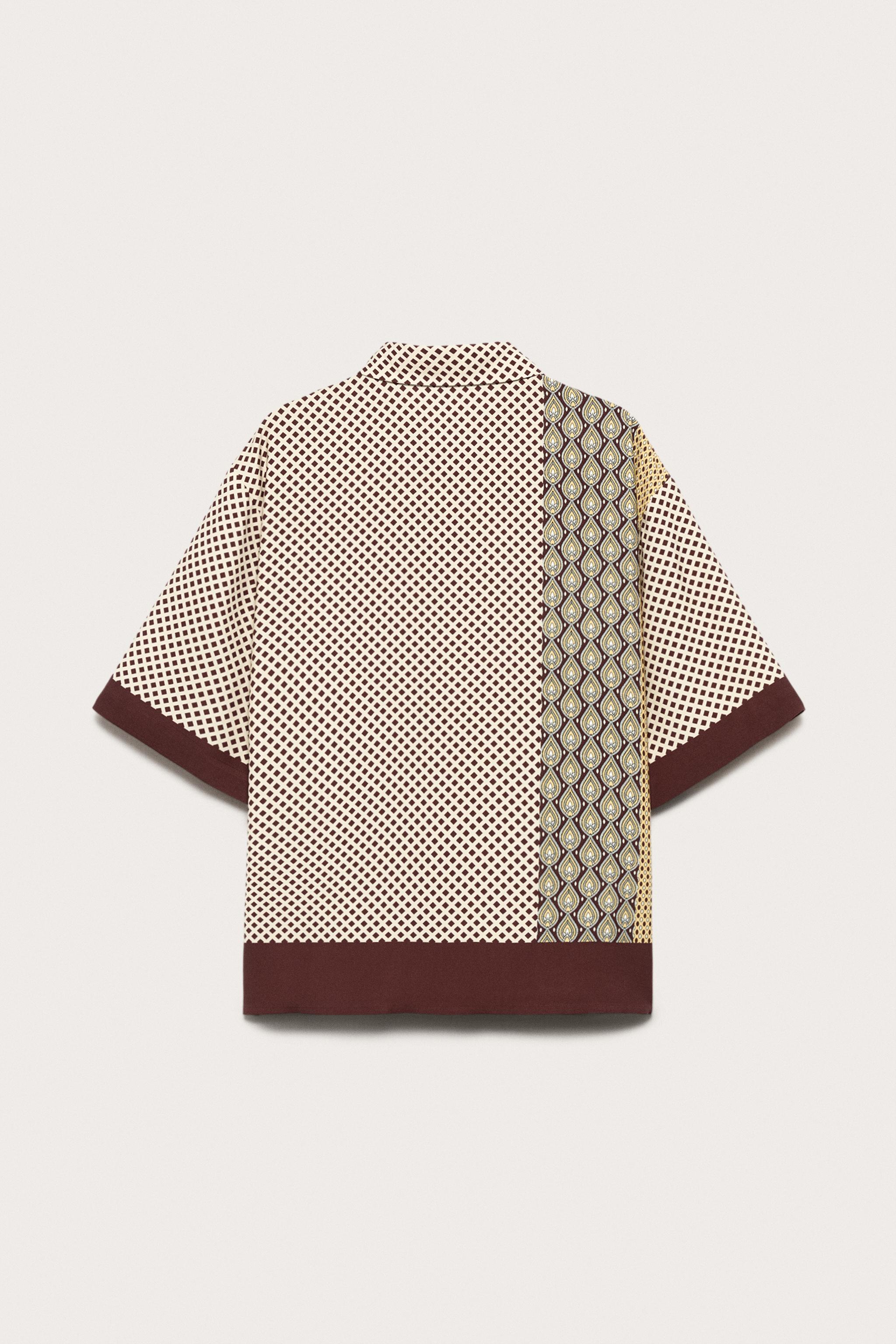 LIMITED EDITION MIXED PRINT FLOWY SHIRT