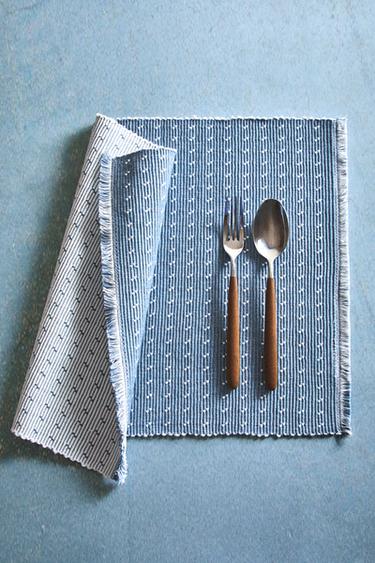 DOTTED NEEDLECORD PLACEMAT - Blue by Zara - Image 5