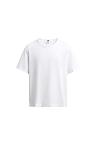 Zara REGULAR-FIT T-SHIRT - White