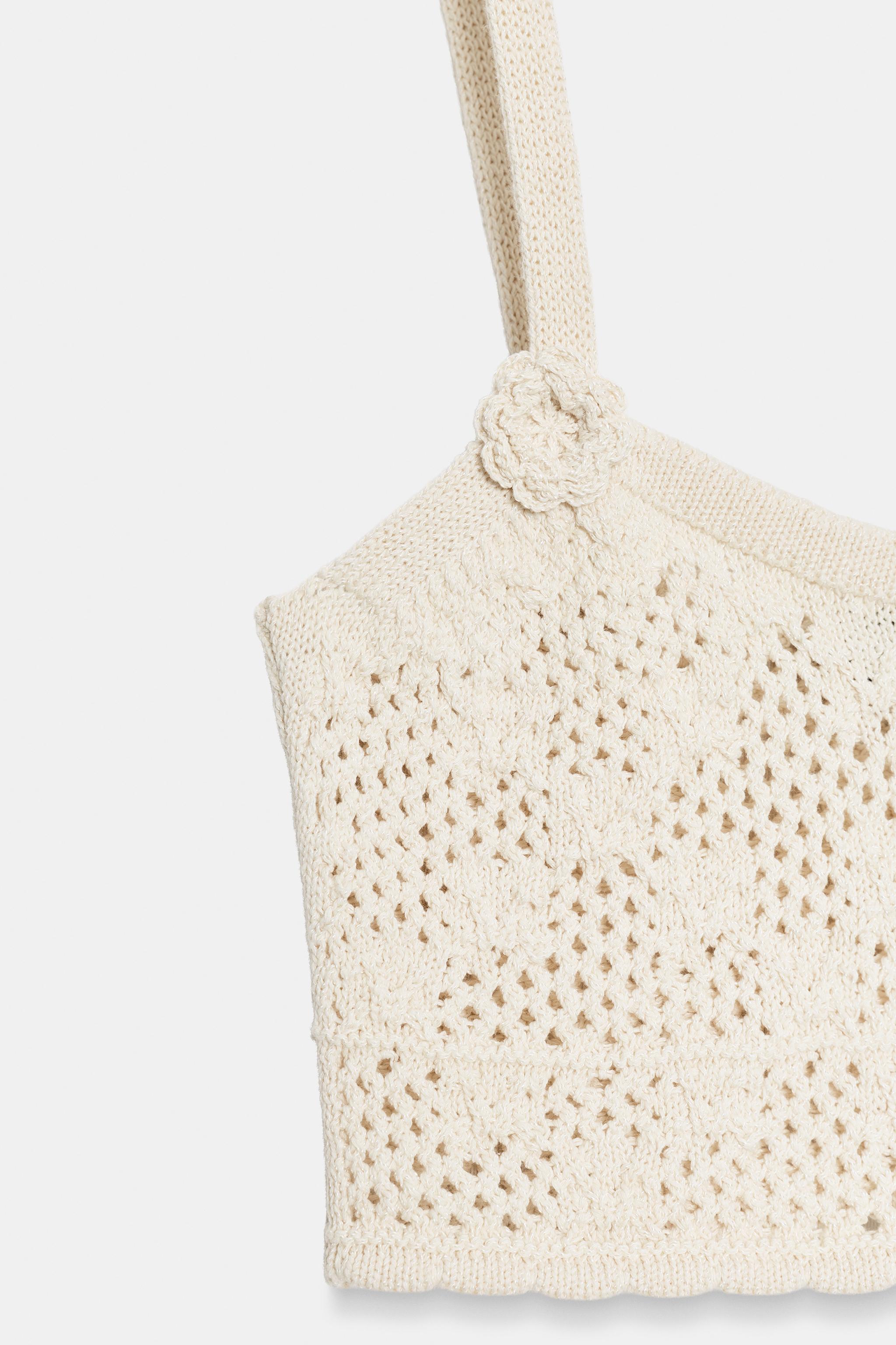 POINTELLE ÇİÇEK TRİKO CROP TOP - Görsel 10