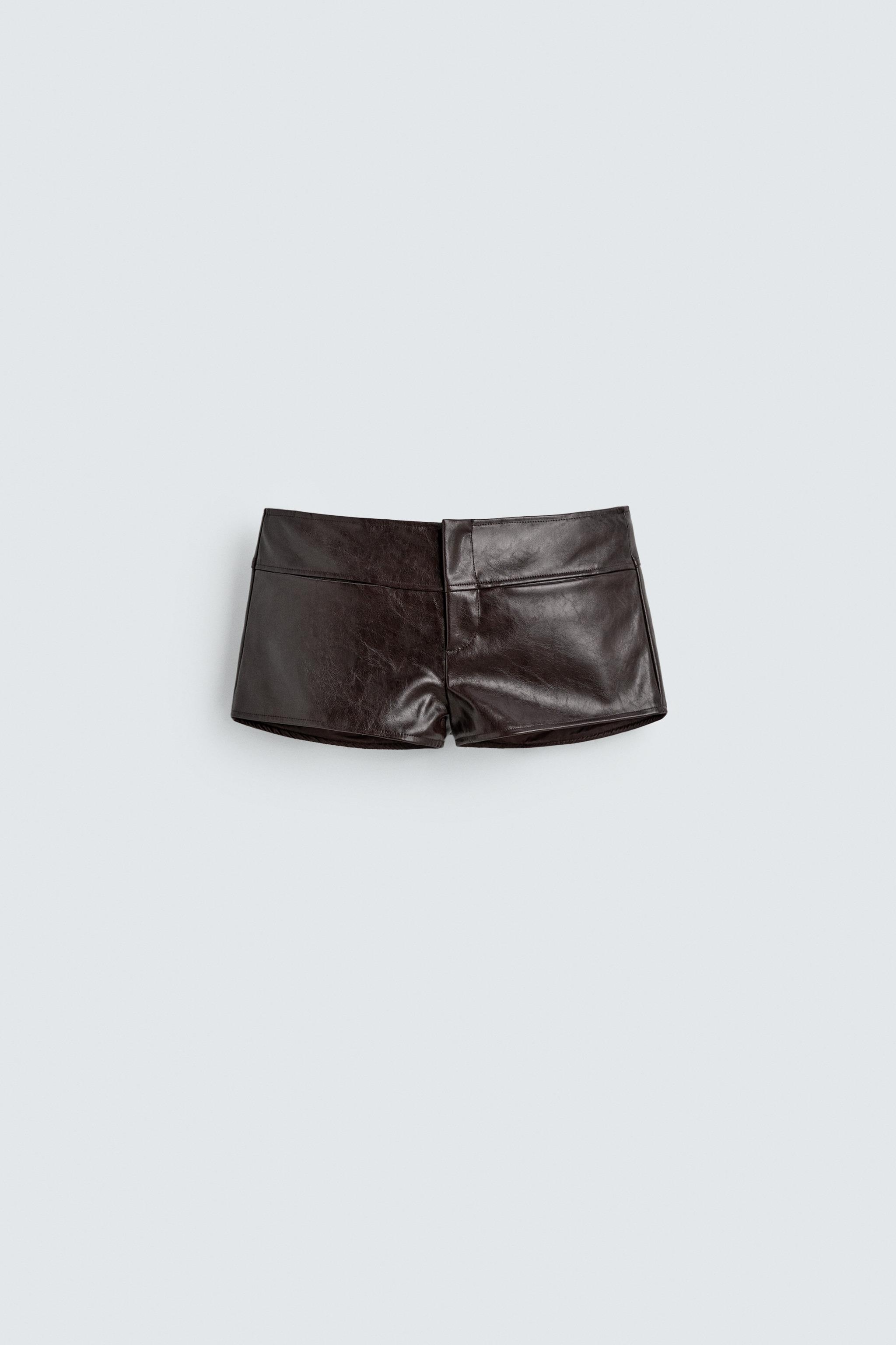 FAUX LEATHER COMBO MINI SHORTS HARRY LAMBERT FOR ZARA X DISNEY
