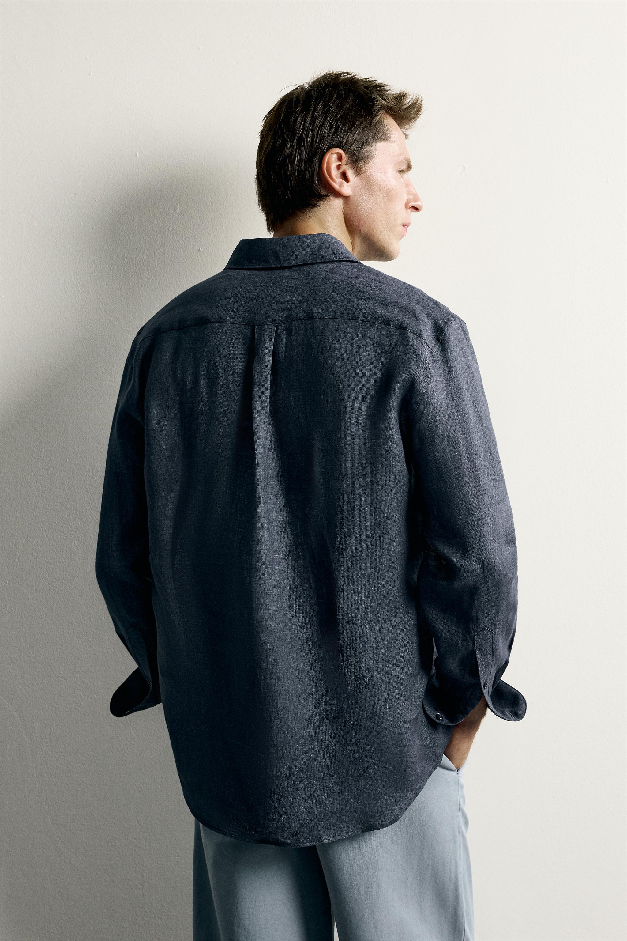 100% LINEN REGULAR FIT SHIRT