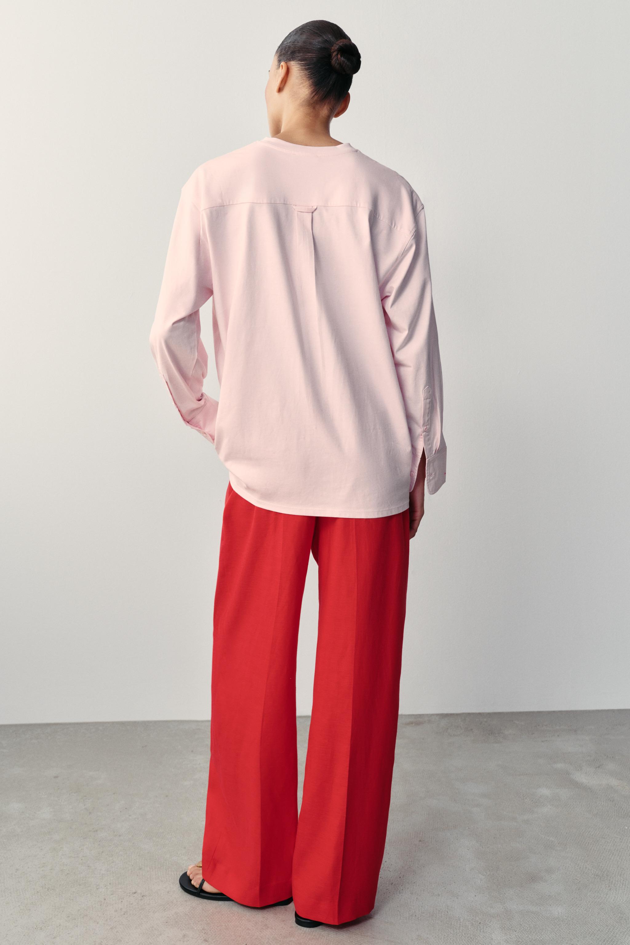 Женские футболки Zara COMBINATION LONG SLEEVE T-SHIRT — фото 6