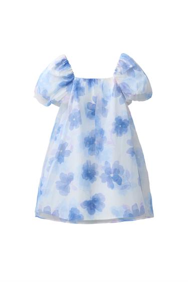 VESTIDO ORGANZA ESTAMPADO FLORES