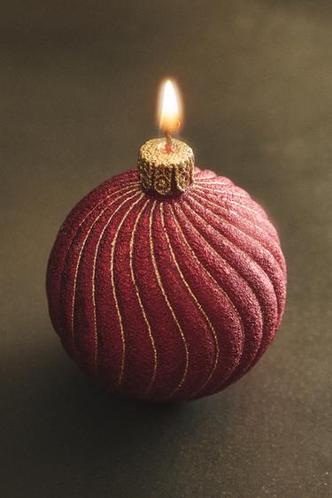 BOUGIE BOULE DE NOËL - Rouge de Zara - Image 4