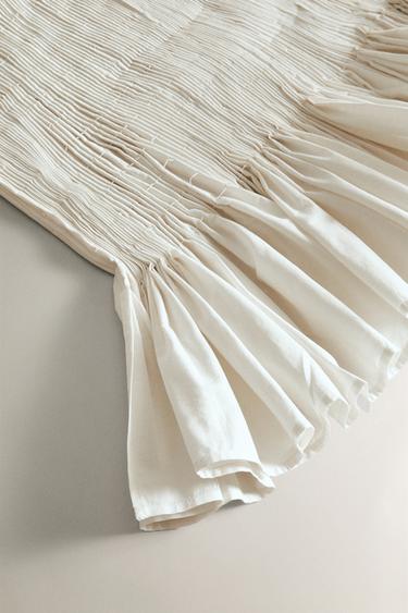CHEMIN DE TABLE COTON FRONCES X FANGLU LIN - Blanc de Zara - Image 2