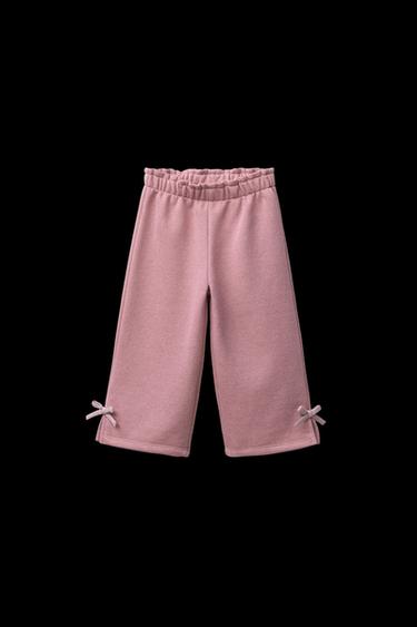 PLUSH TROUSERS WITH SHINY BOWS - Mid-pink by Zara - Image 0