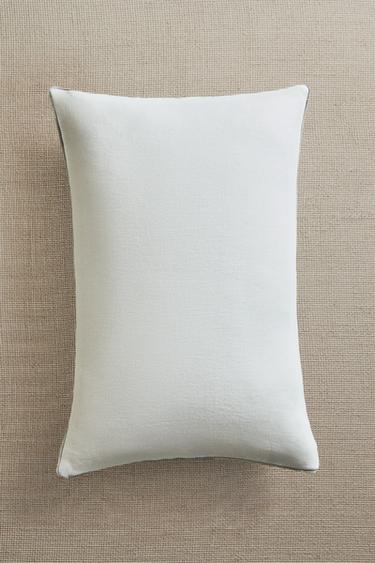 LINEN CUSHION COVER - White by Zara