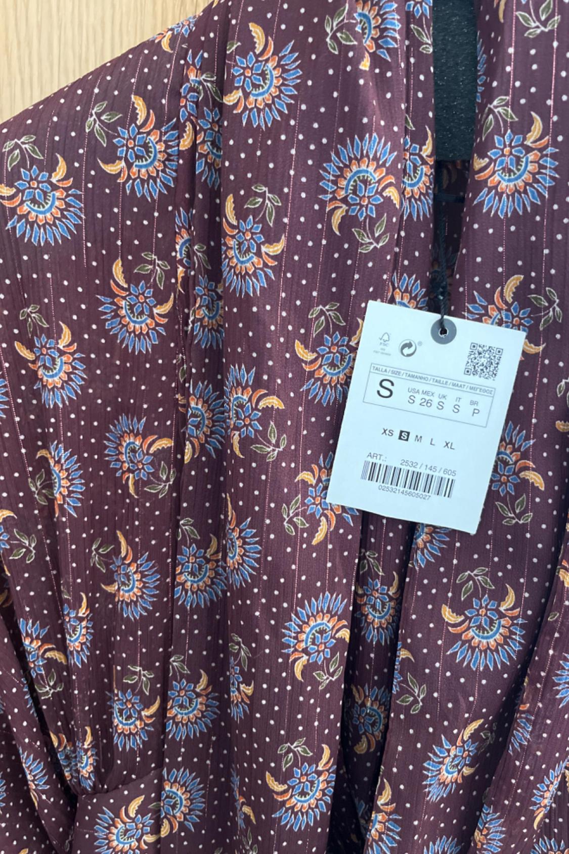 PRINTED BLOUSE WITH BOW - Image 2
