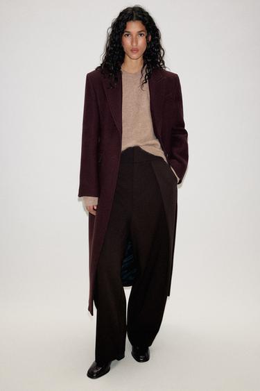ABRIGO MEZCLA LANA ZW COLLECTION - Vino de Zara - Imagen 0