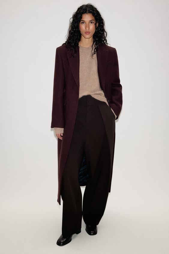 ABRIGO MEZCLA LANA ZW COLLECTION - Vino de Zara - Imagen 0