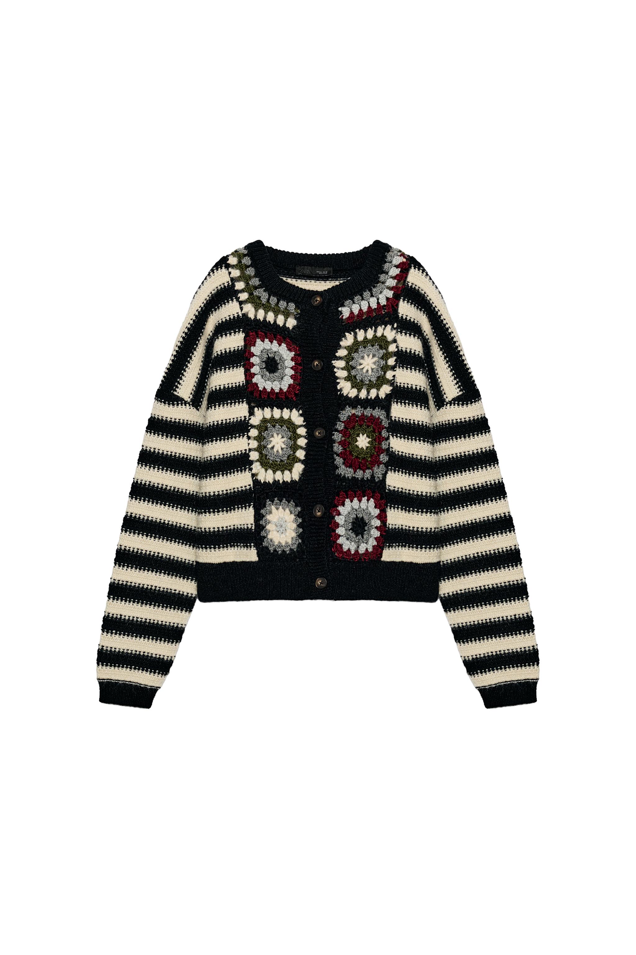 CROCHET STRIPED CARDIGAN - Multicoloured | ZARA South Africa