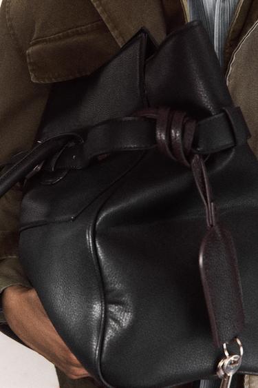 BELTED HANDBAG - Black by Zara