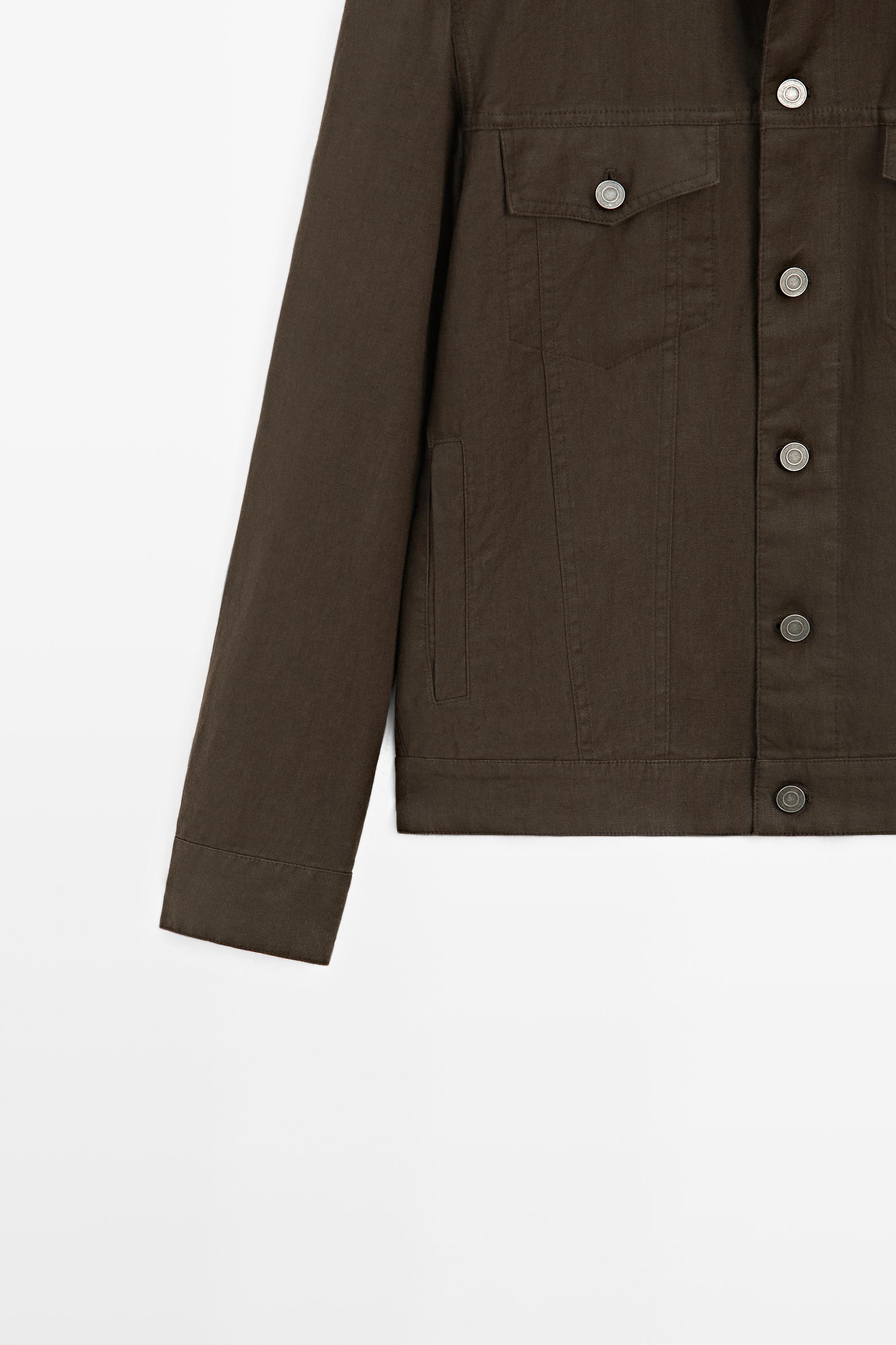 100% linen cardigan with pocket details