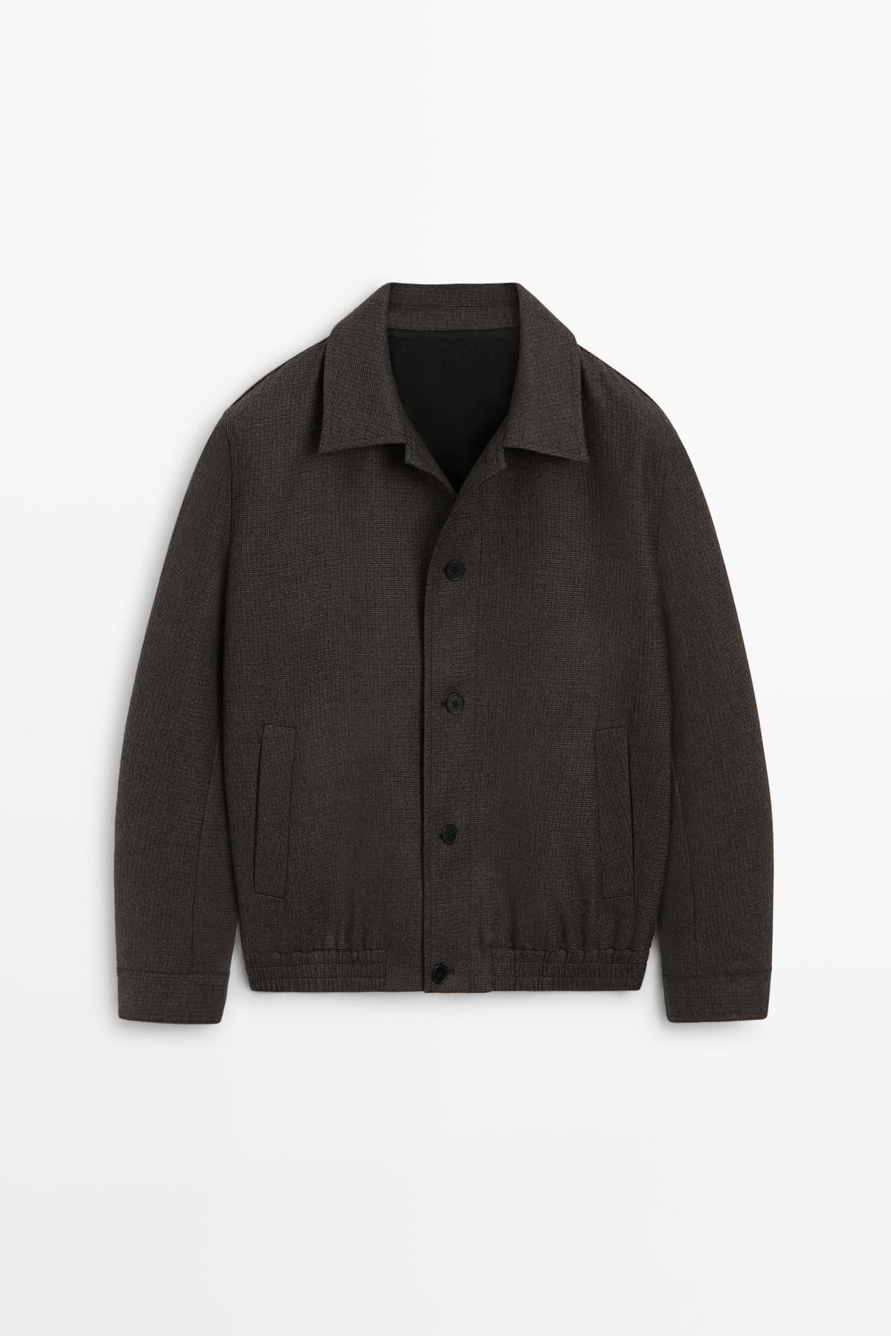Flannel bomber jacket — Brown