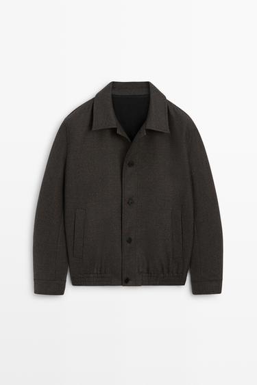 Flannel bomber jacket — Brown 1