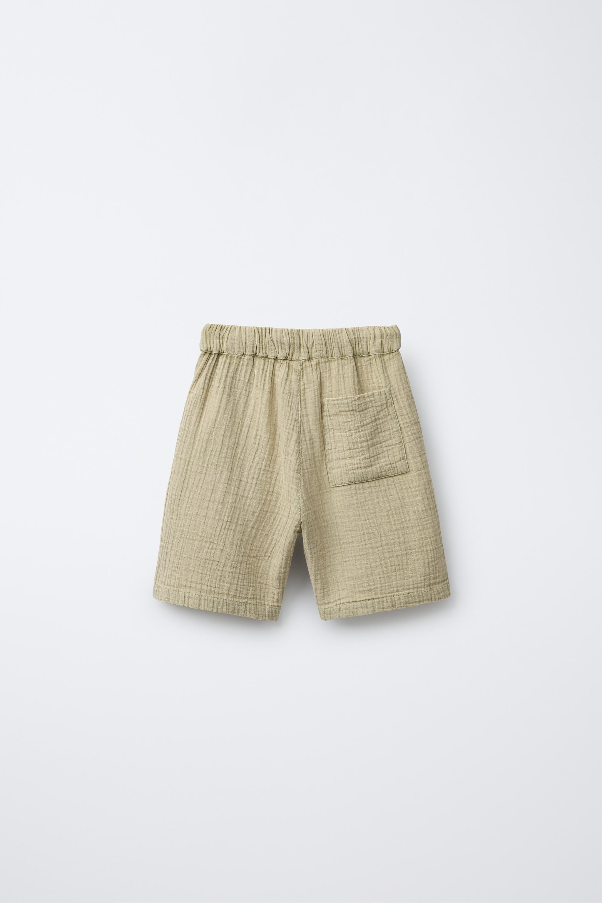 TEXTURED SHORTS - Light green | ZARA United States