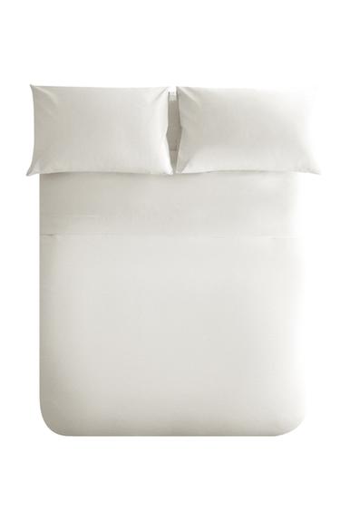 SATEEN DUVET COVER (1000 THREAD COUNT) - White by Zara