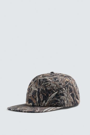 Zara TREE PRINT CAP - Black