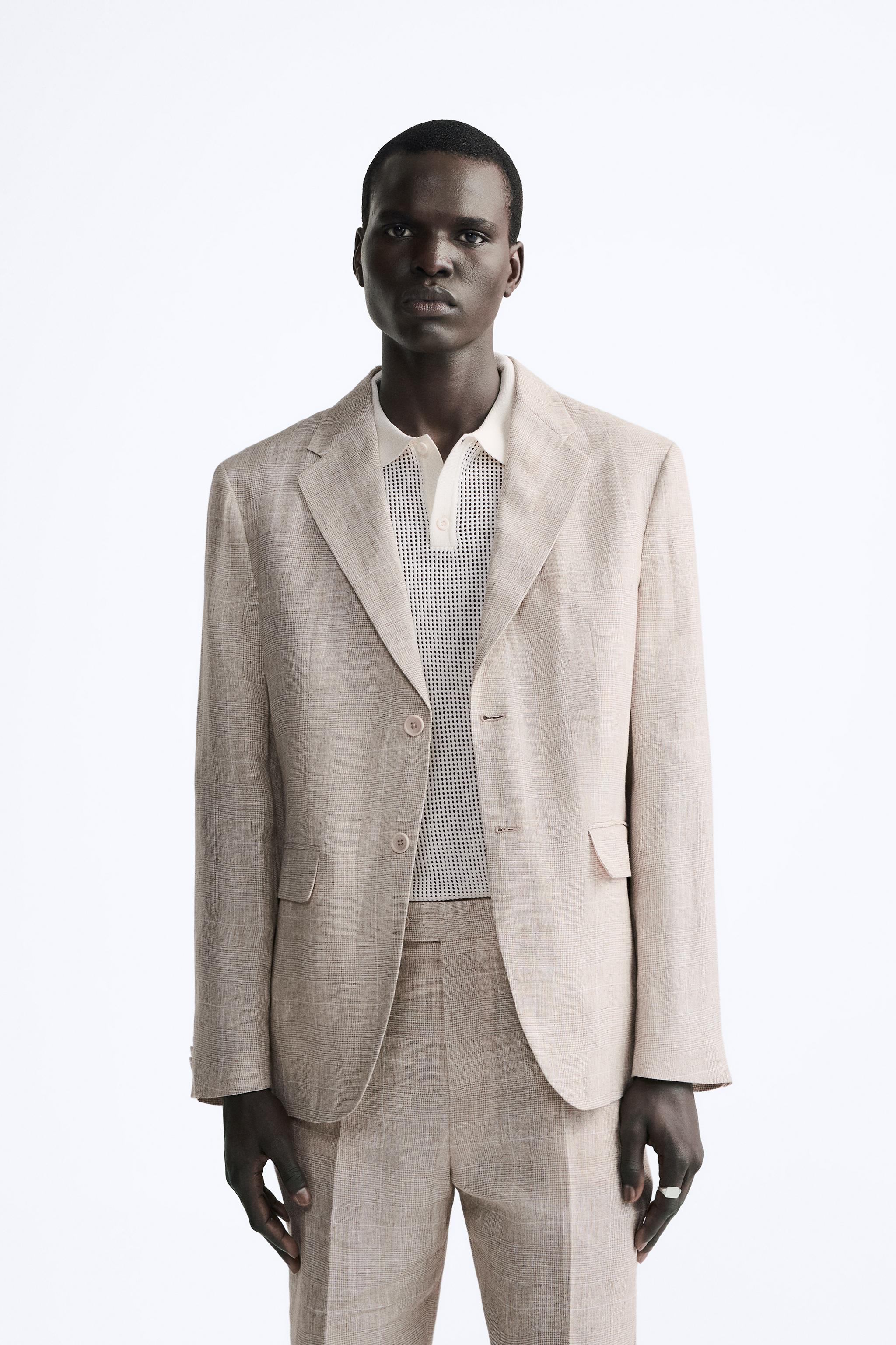 100% LINEN SUIT JACKET