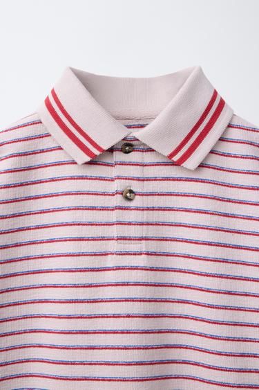 RUSTIC STRIPED POLO SHIRT - Pink by Zara - Image 2