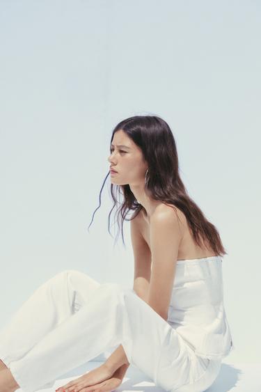 TOP BANDEAU DENIM TRF - Blanc de Zara - Image 3