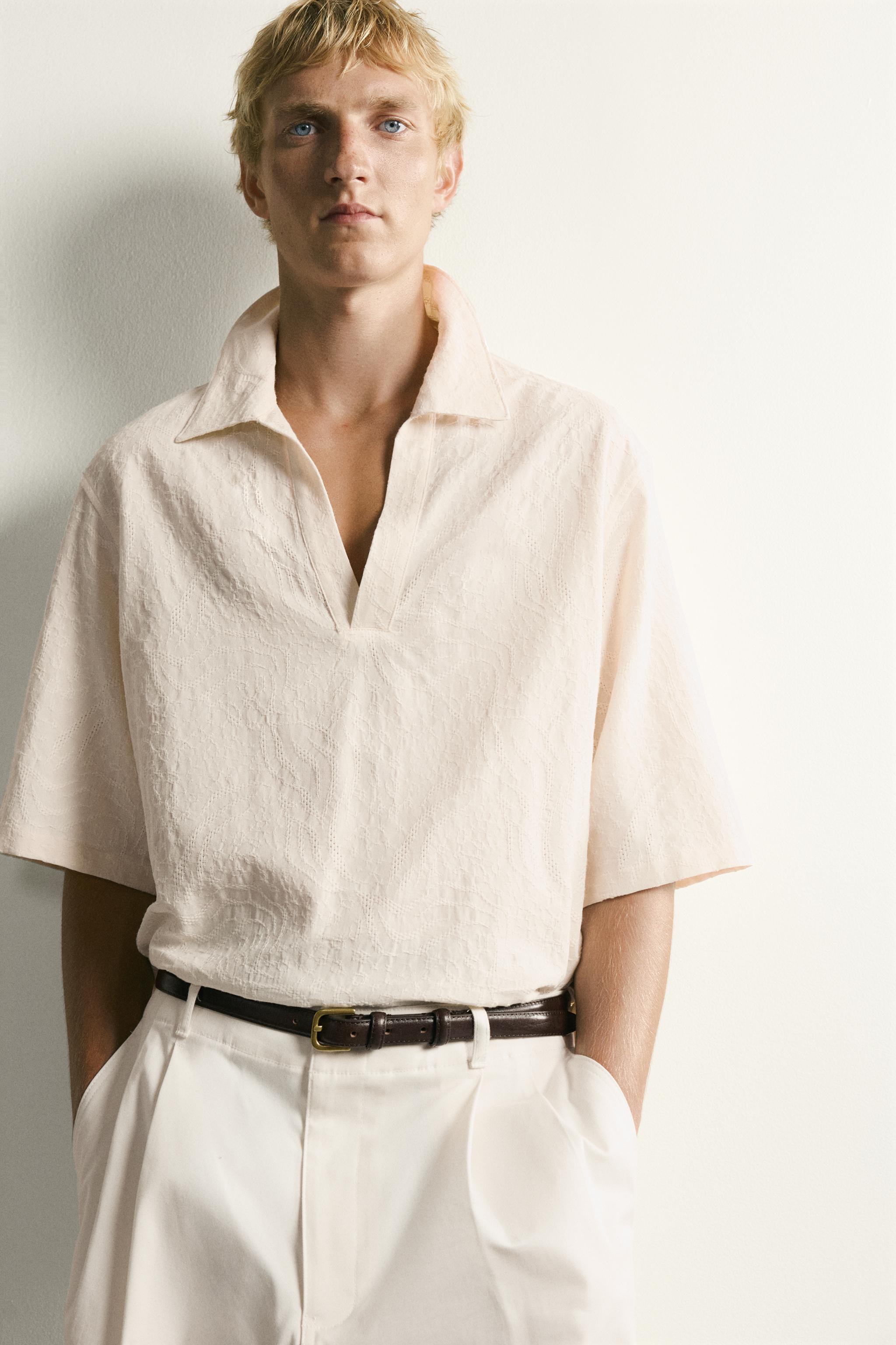 CHEMISE POLO RELAXED FIT JACQUARD