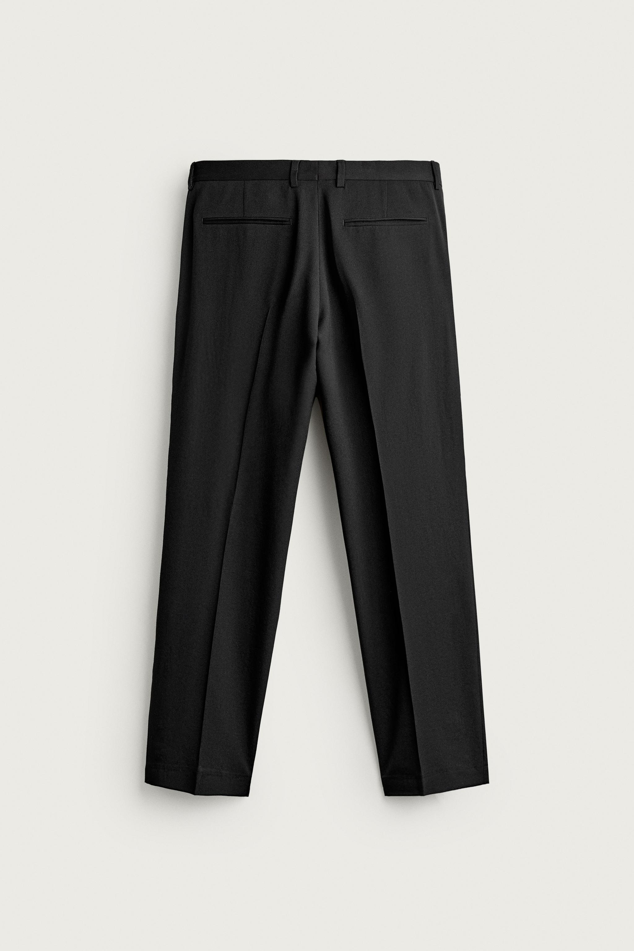 Мужские брюки Zara 100% WOOL REGULAR-FIT SUIT PANTS — фото 7