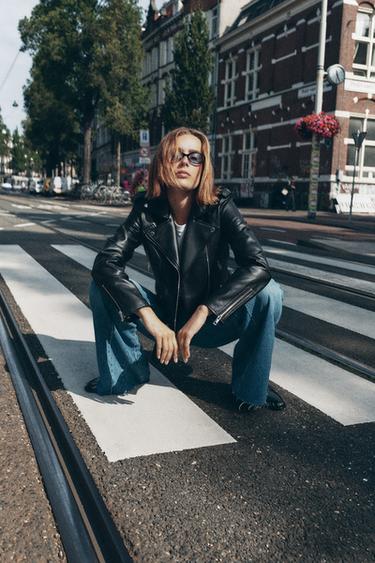 FAUX LEATHER BIKER JACKET - Black by Zara - Image 3