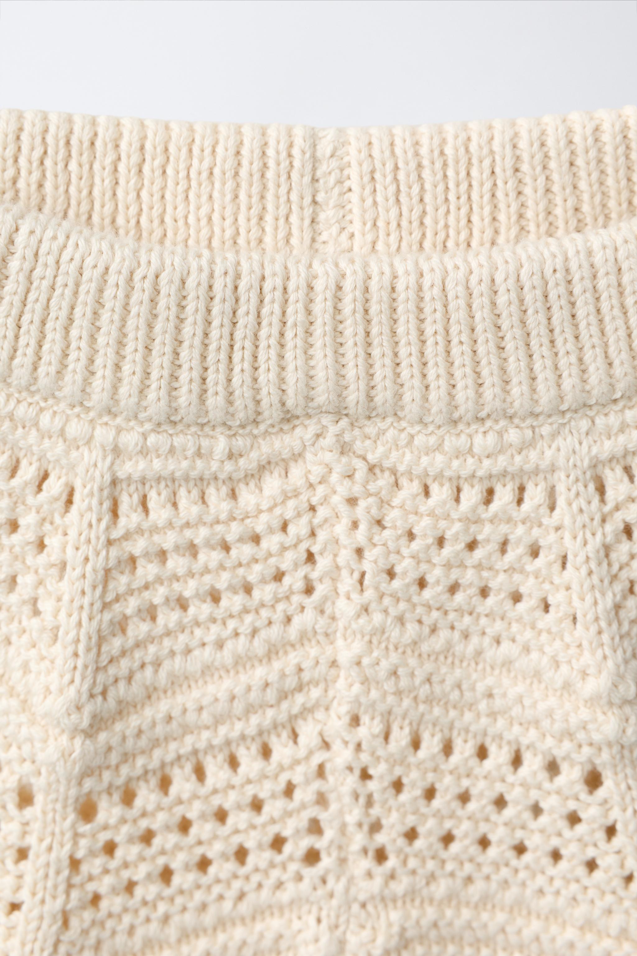 Детские шорты Zara EMBROIDERED FLORAL KNIT SHORTS — фото 5
