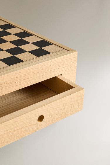 JEU D’ÉCHIQUIER BOIS ROULETTES - Beige clair de Zara - Image 2