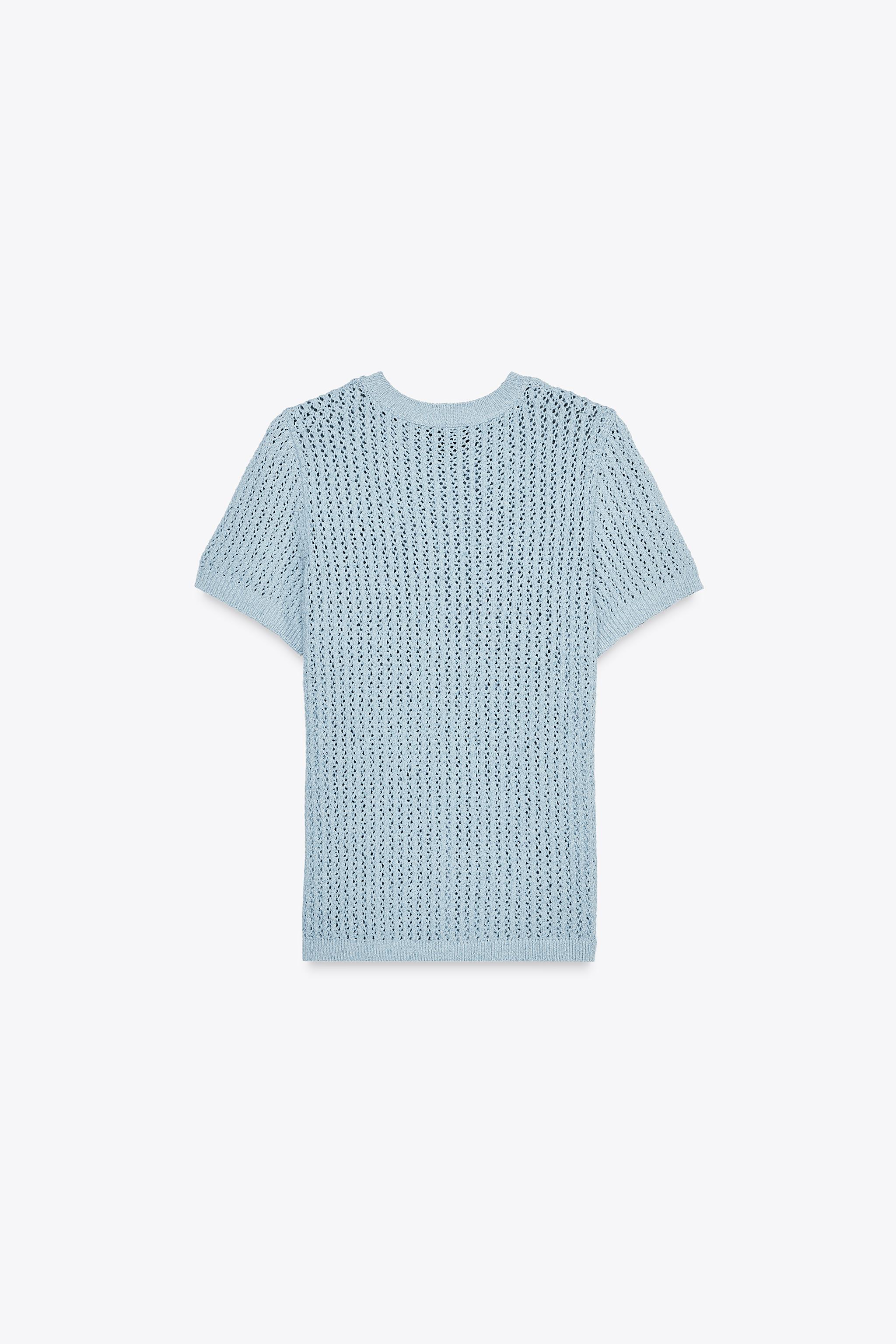 ポワンテルニットトップス - ライトブルー | ZARA Japan / 日本