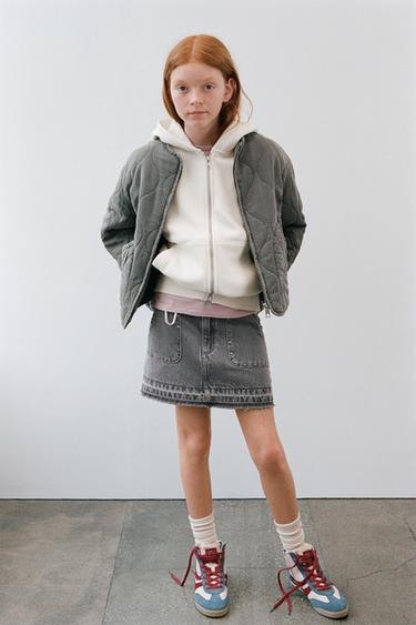 CAZADORA ACOLCHADA EFECTO LAVADO - Gris medio de Zara