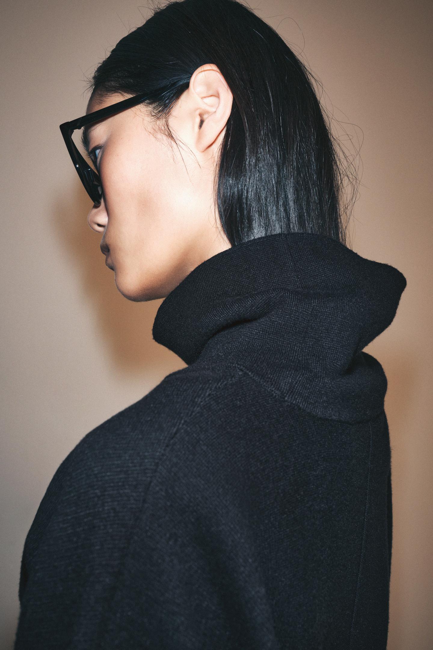 Женский свитер Zara High Neck Knit, цвет: Чёрный — фото 5