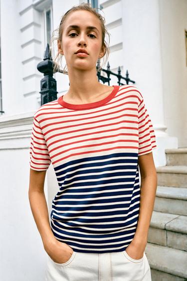 STRIPED KNIT TOP — Striped 1