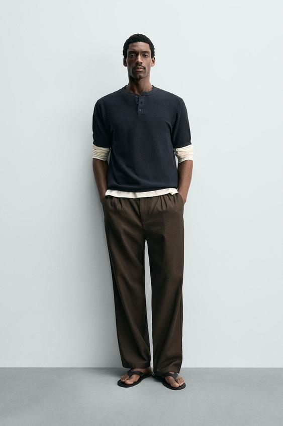 KNIT HENLEY SHIRT from Zara - $59.90