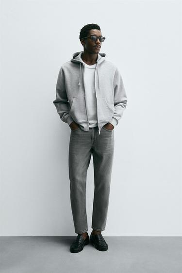 SLIM FIT TAPERED JEANS - Grey by Zara