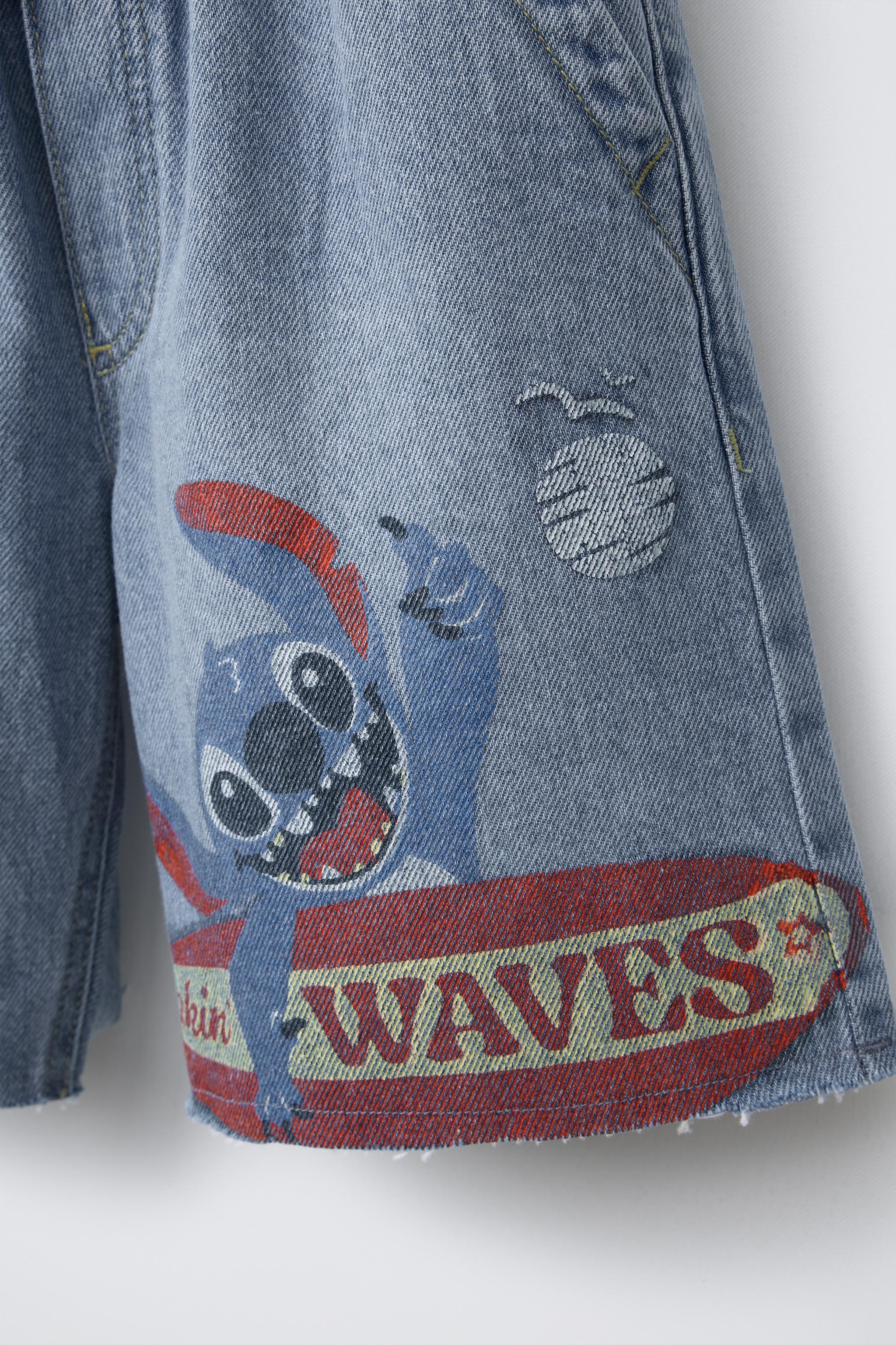 【2plan】Riddle Stitch Bermuda Denim Pants Rizzle non-fade Bermuda denim pants - 2PLAN | 60% - Asian