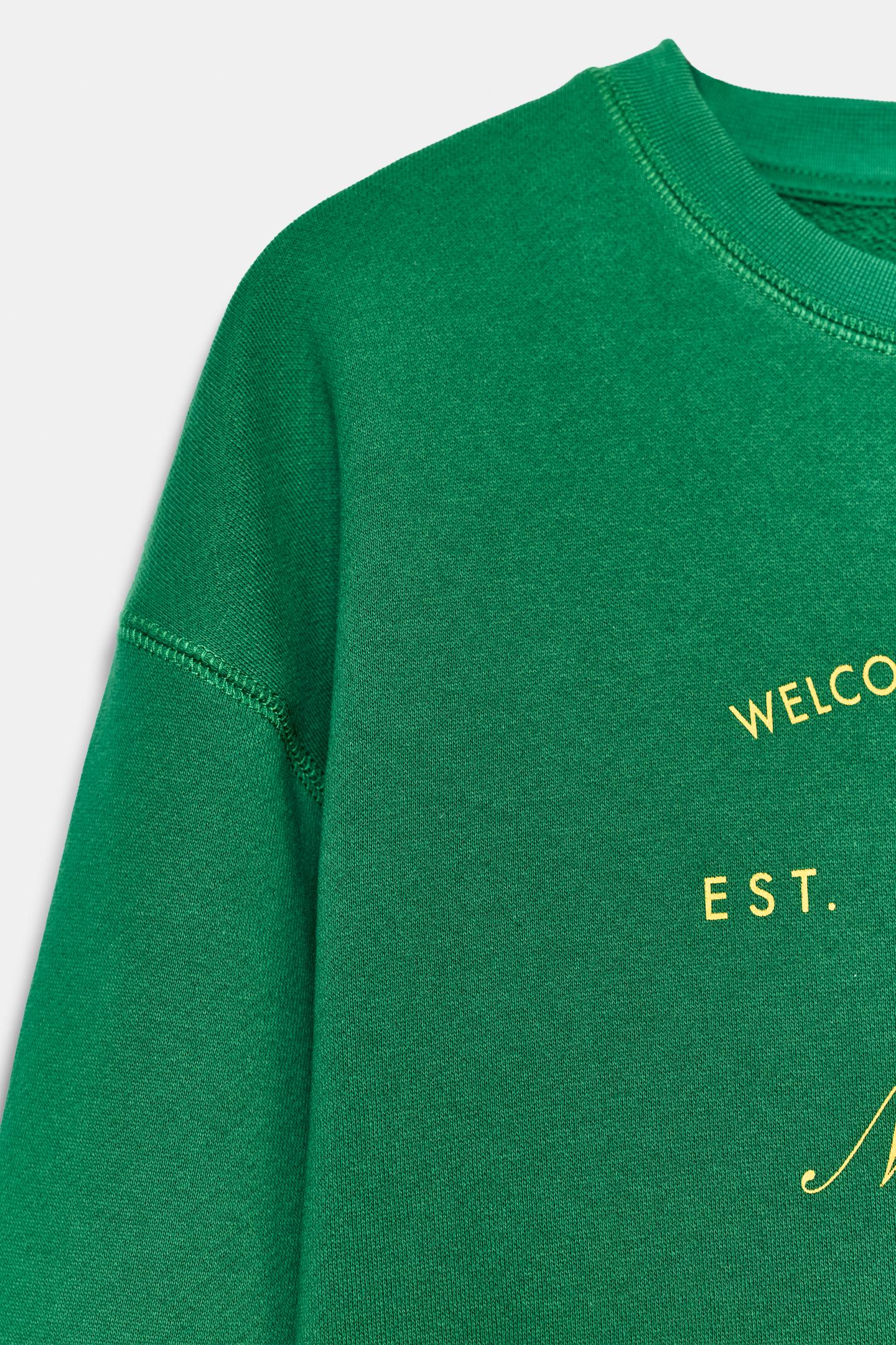 Женская толстовка Zara New York Fleece, цвет: Зелёный — фото 8