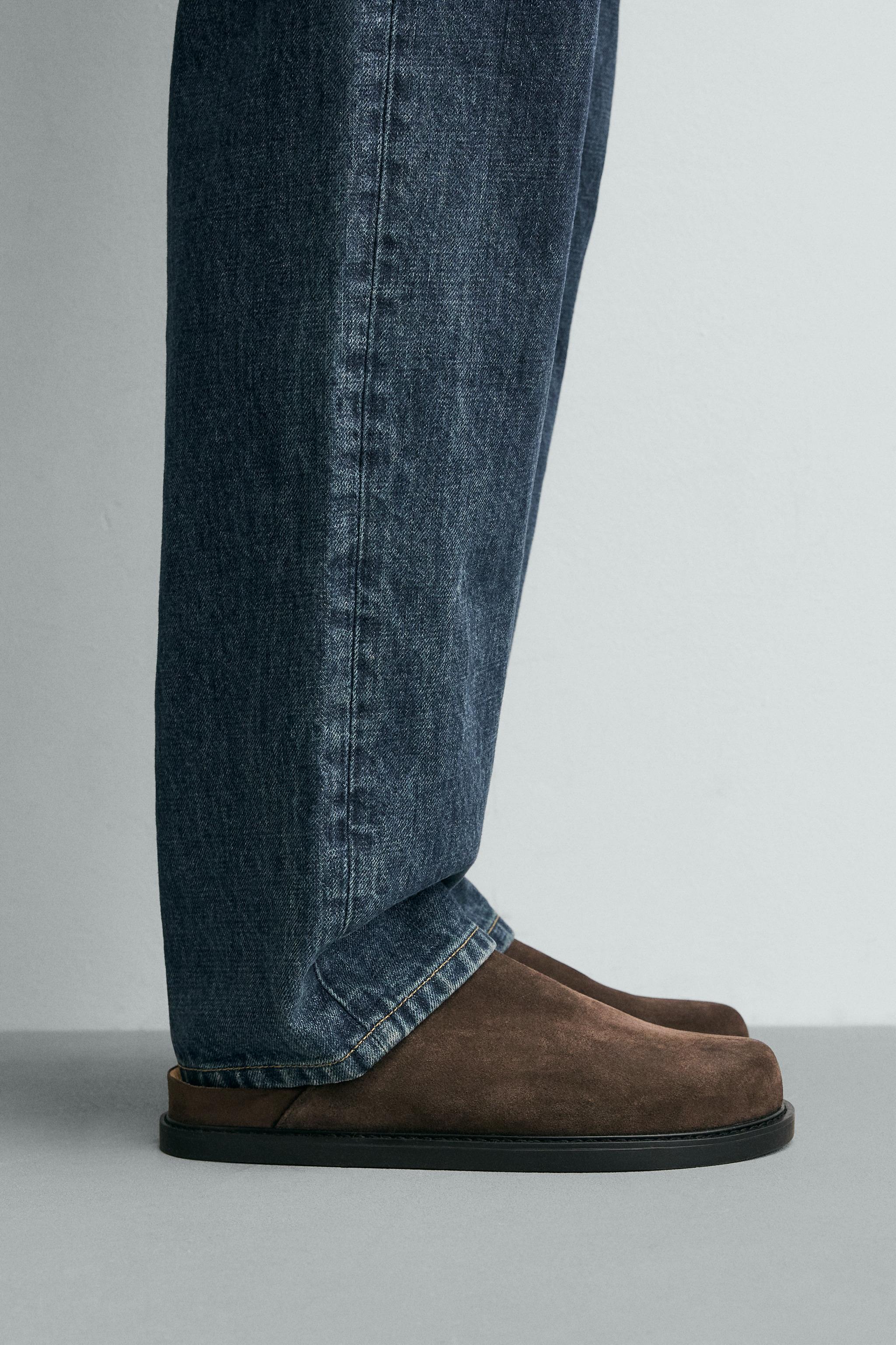 LEATHER CLOGS - Chocolate | ZARA United States
