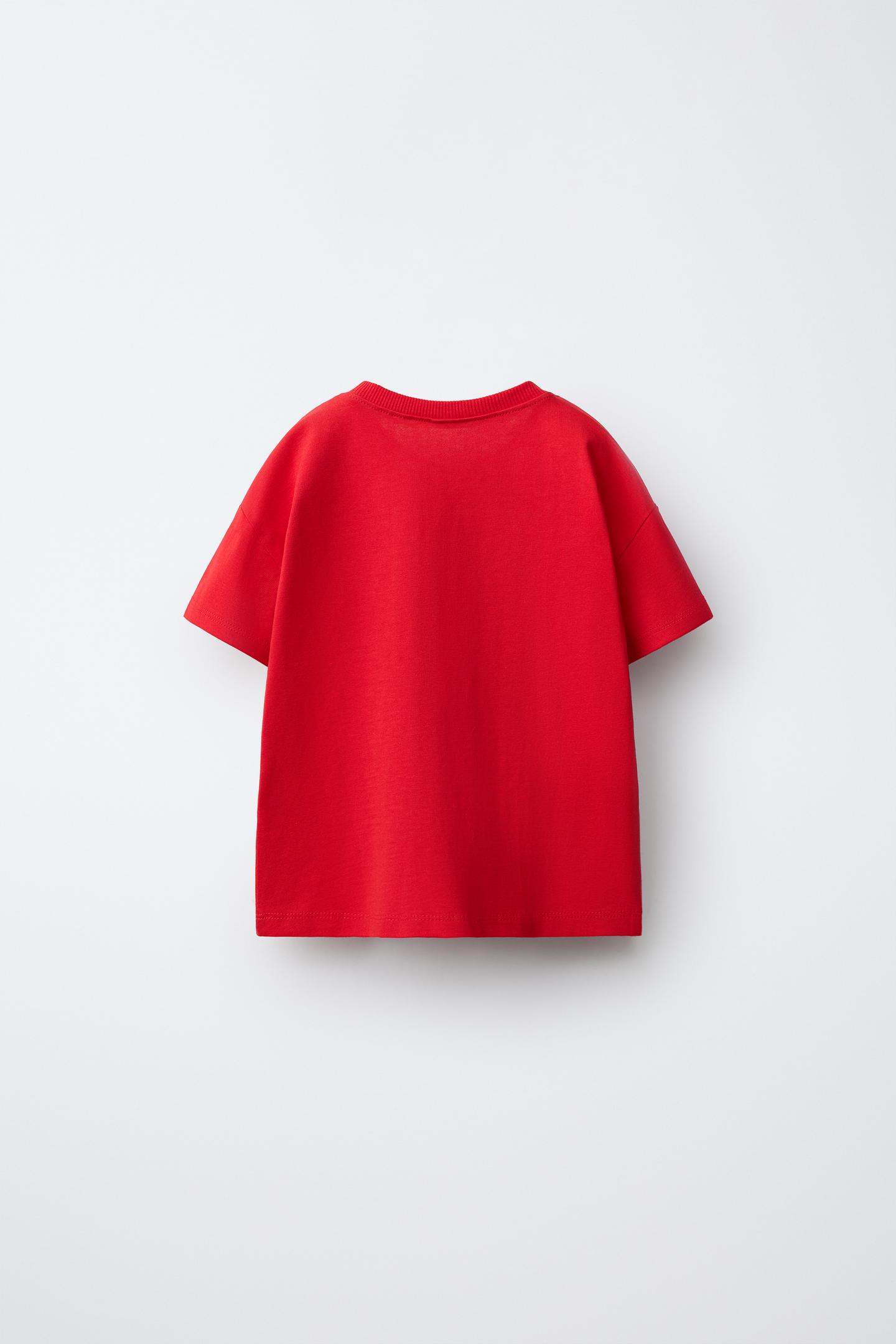 Детская футболка Zara Heart Print, цвет: Красный — фото 2