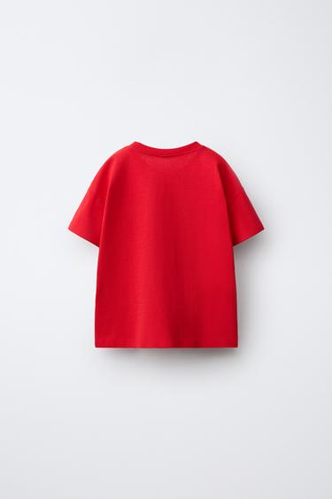 HEART PRINT T-SHIRT — Red 2