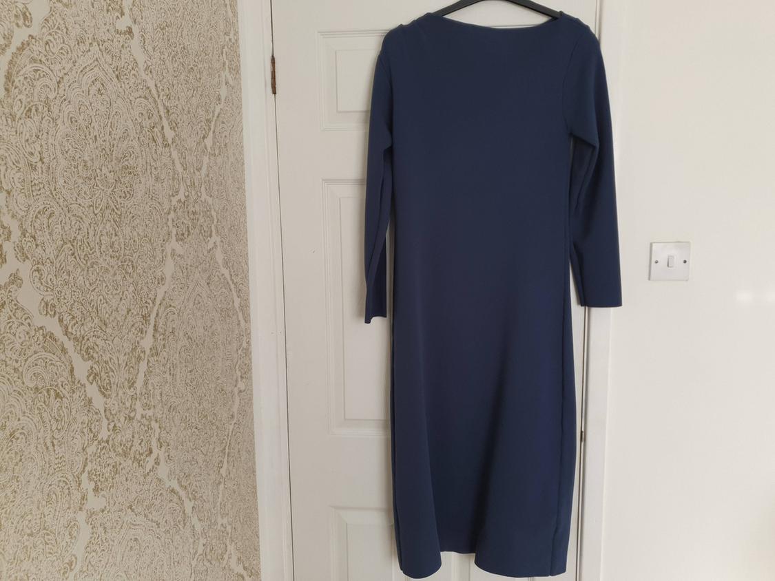 PLAIN KNIT MIDI DRESS - Image 2
