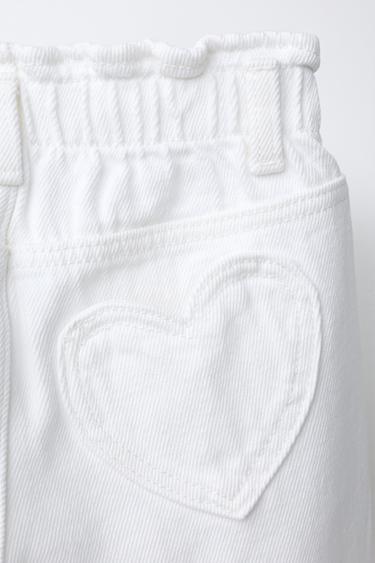 BAGGY PAPERBAG JEANS - Oyster-white by Zara - Image 3