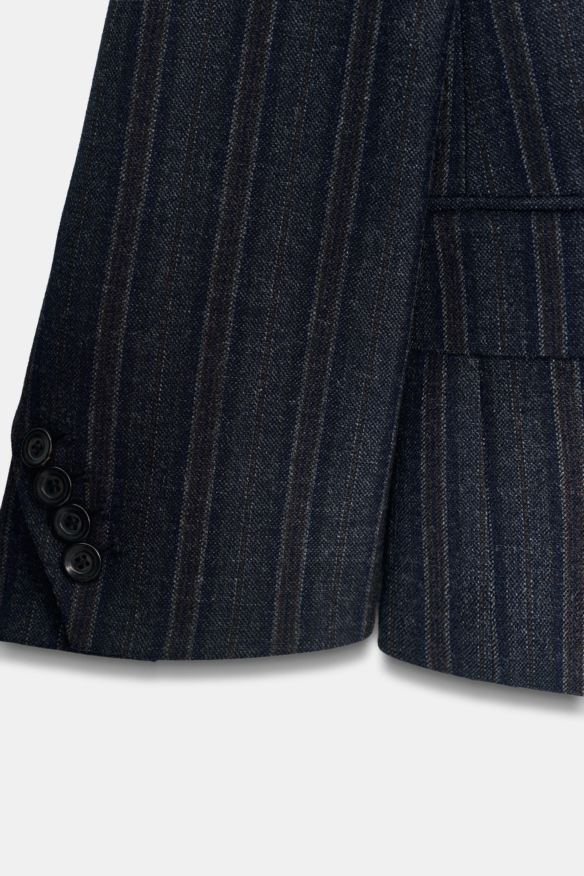 ZW COLLECTION STRIPED STRAIGHT BLAZER